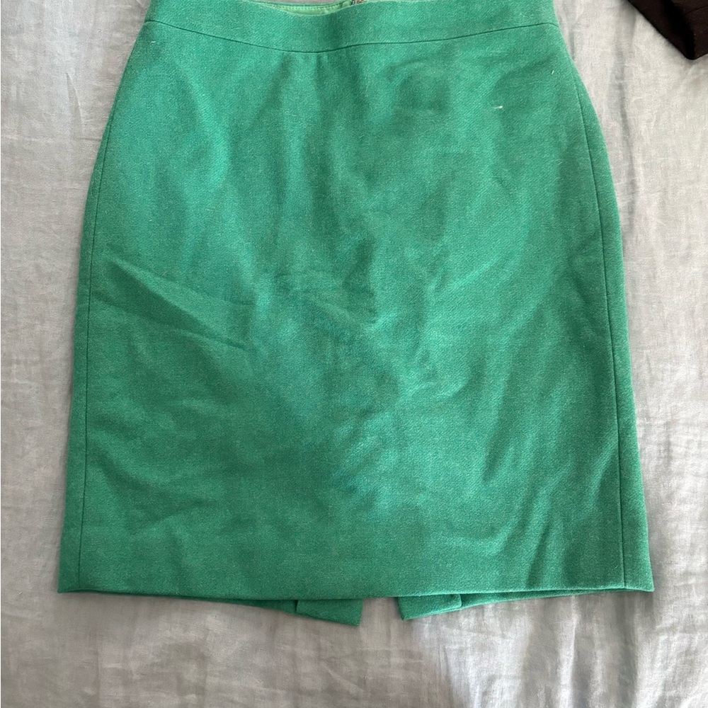 J. Crew Vibrant Green Pencil Skirt